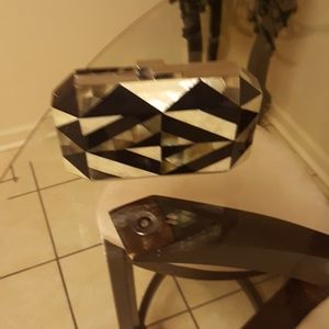 Onyx and mother-of-pearl handbag